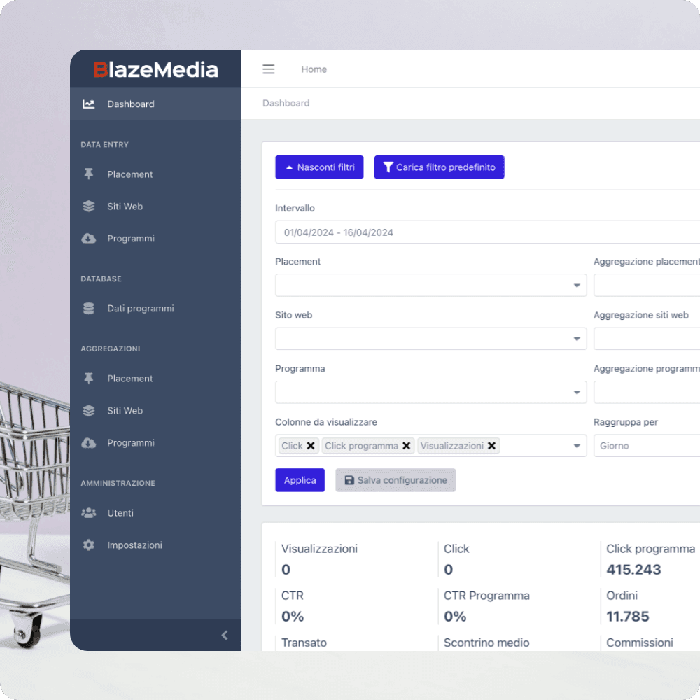 Screenshot - Big Data: Gestionale web per l'importazione automatica dati vendite da e-commerce e statistica